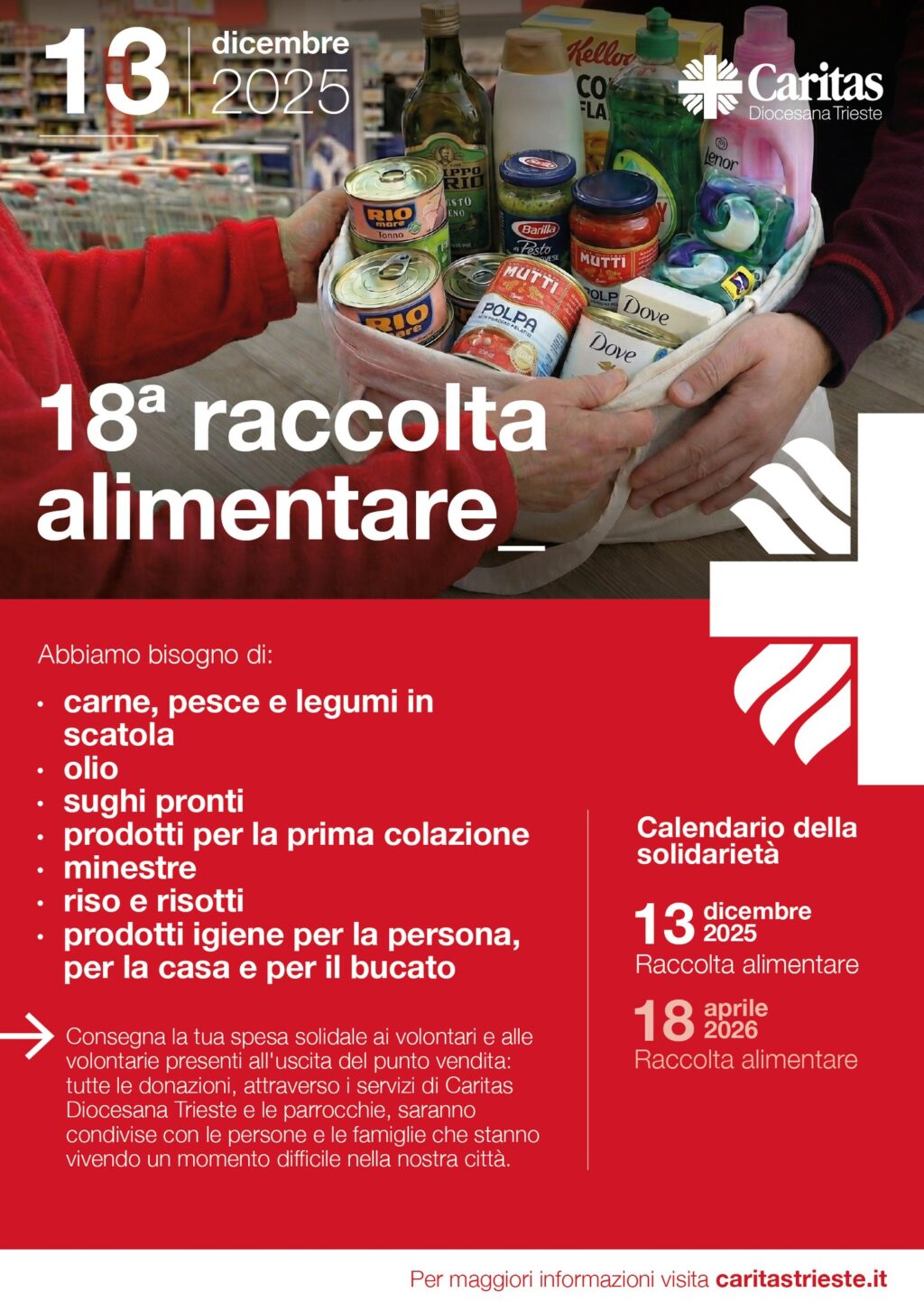 Raccolta Alimentare dalla Caritas Diocesana di Trieste Raccolta Alimentare dalla Caritas Diocesana di Trieste