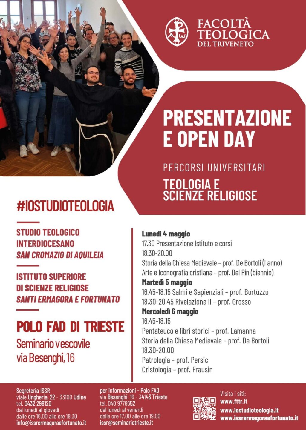 Open day dei percorsi in Teologia e Scienze Religiose