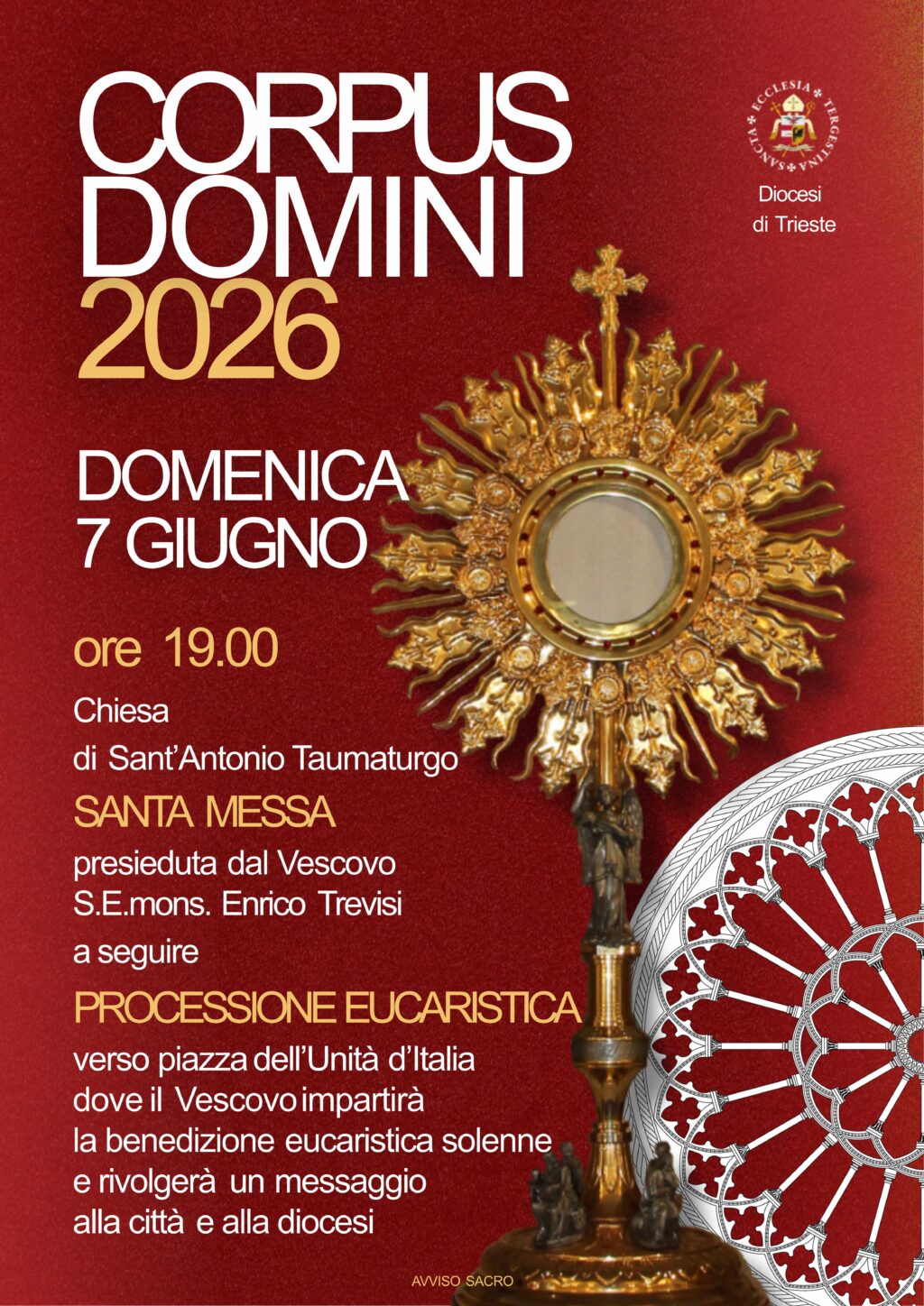 Solennità del Corpus Domini: Messa e Processione solenne