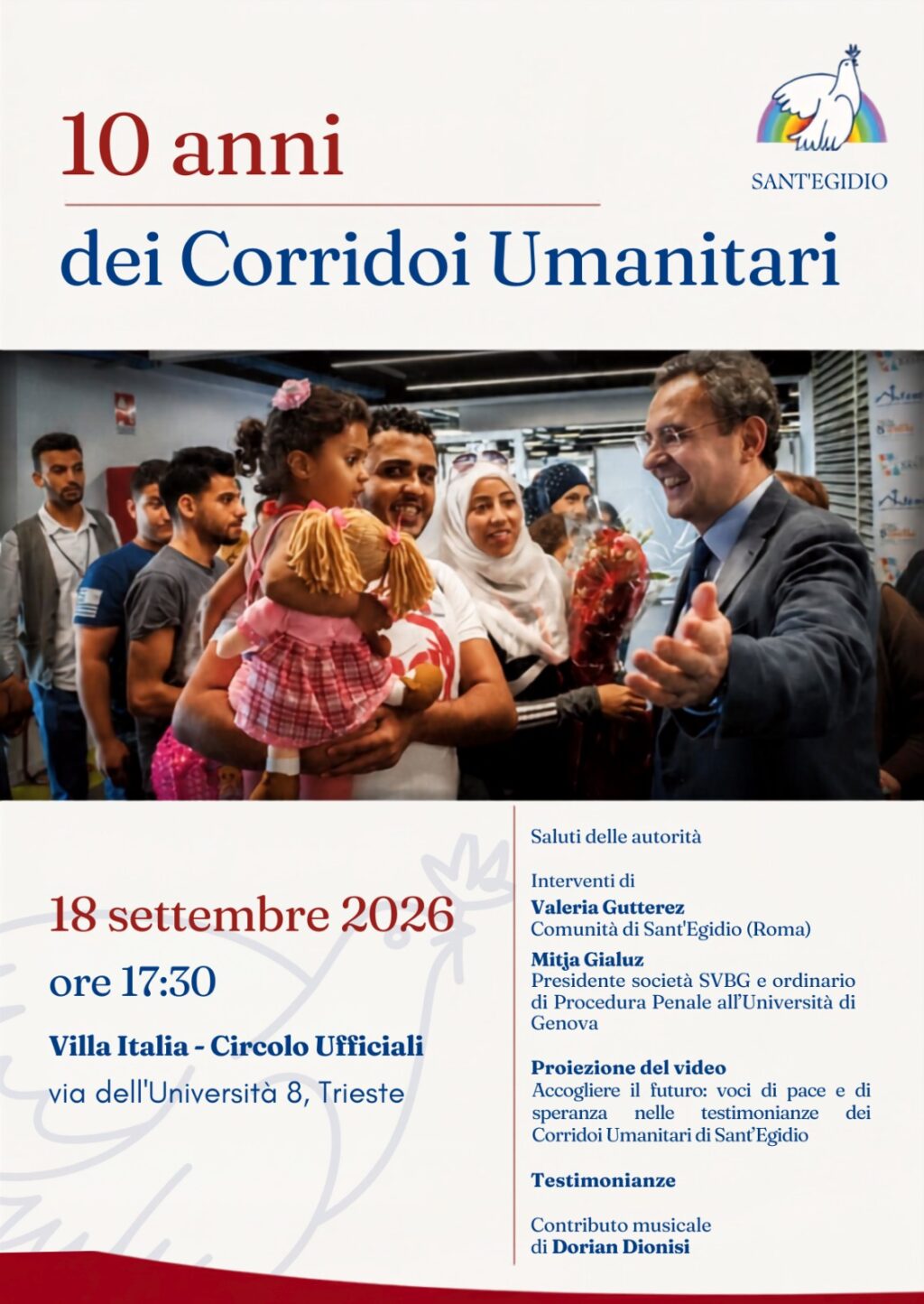 Corridoi Umanitari: a Trieste dieci anni di accoglienza Corridoi Umanitari: a Trieste dieci anni di accoglienza
