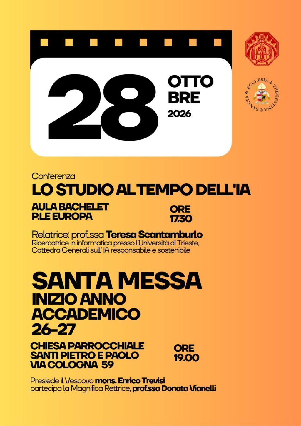 Convegno e Santa Messa di inizio Anno Accademico