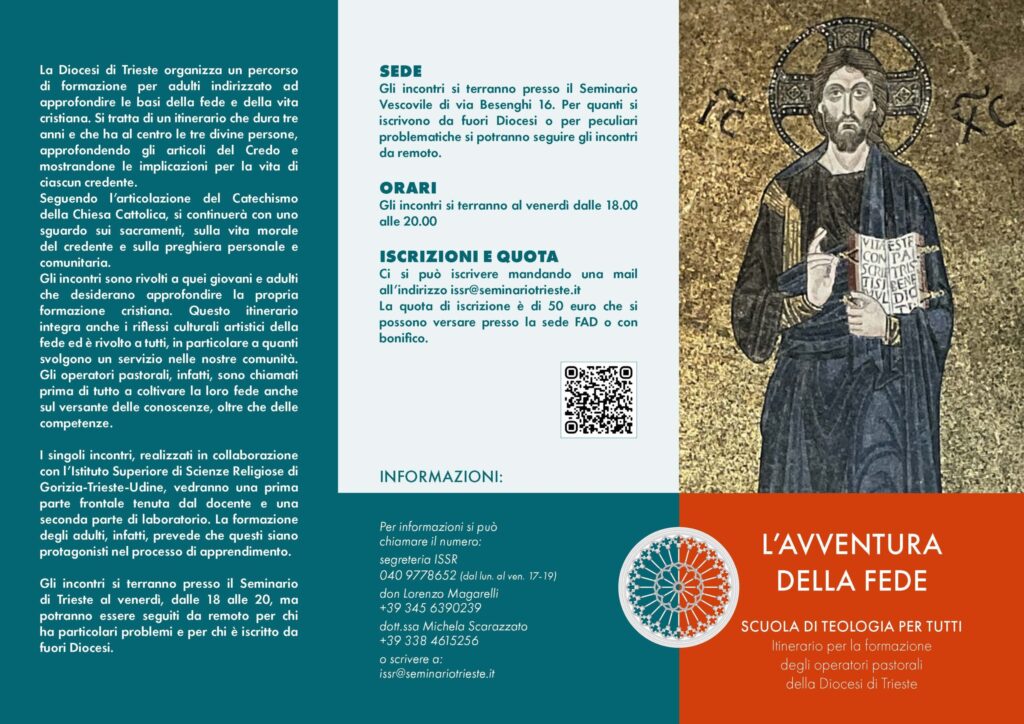 “L’avventura della fede”: torna la Teologia per tutti